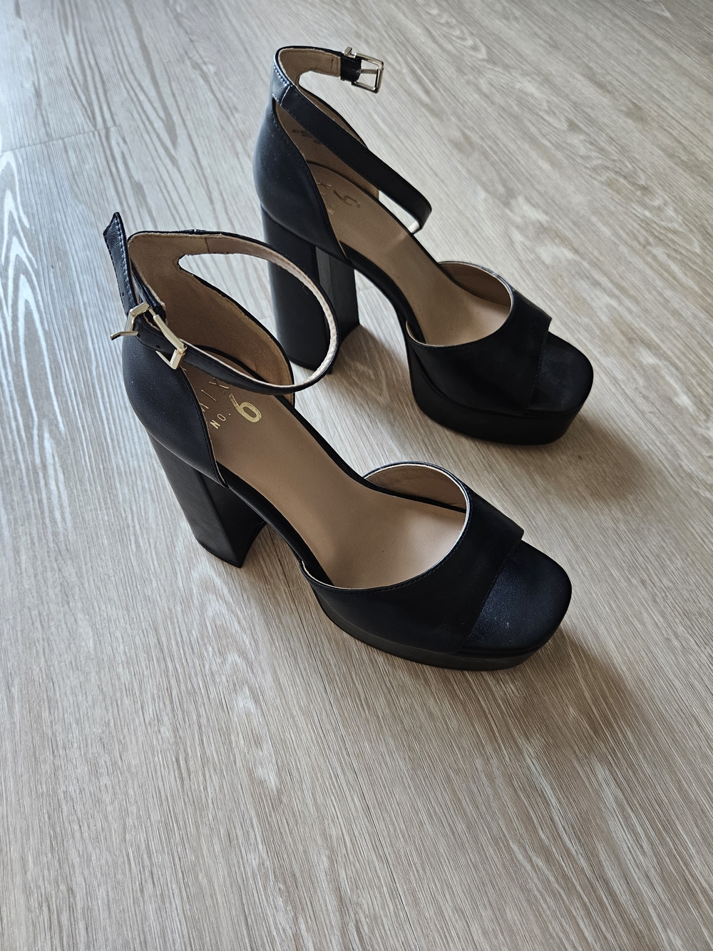 Brand New Black Ankle-Strap Platform Heels - Women's Dress Sandals